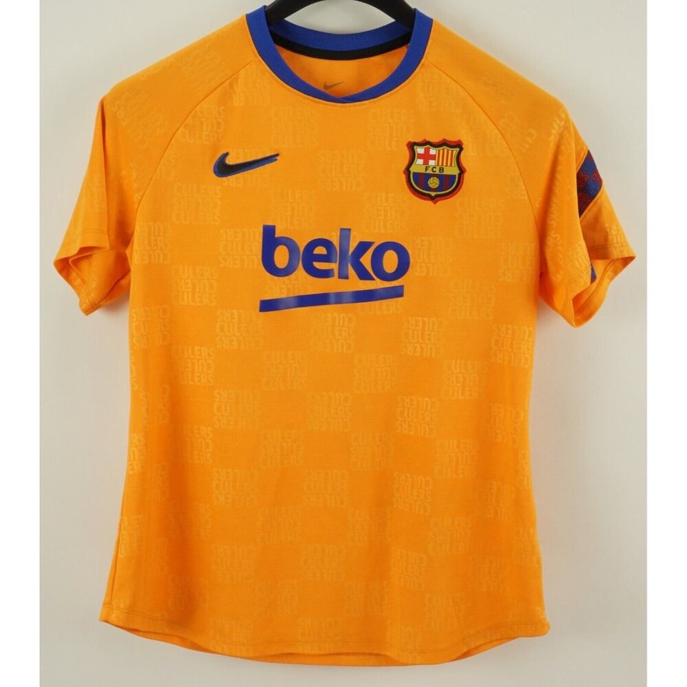Nike Beko‎ Cullers FCB Soccer Jersey Women's Large Orange Short Sleeve T-Shirt